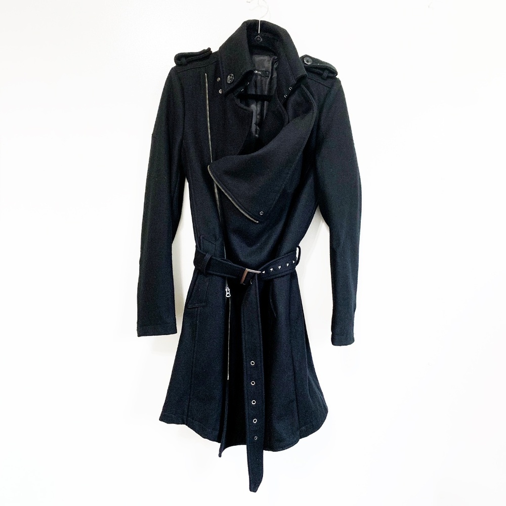 Civarize Melton wool drape coat FW18